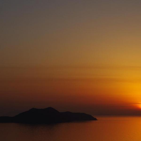 笠岡諸島の夕日（飛島）