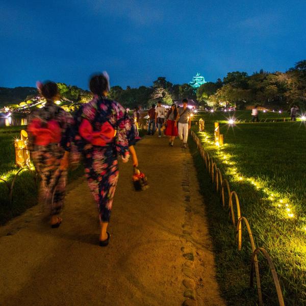 岡山後楽園　夏の幻想庭園