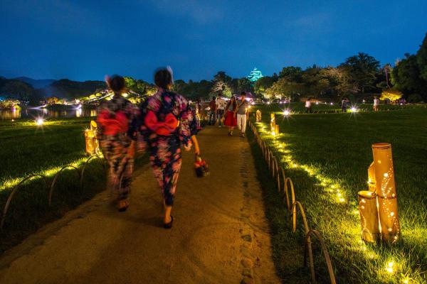 岡山後楽園　夏の幻想庭園