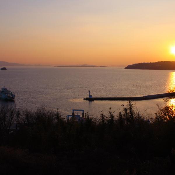 牛窓の夕陽